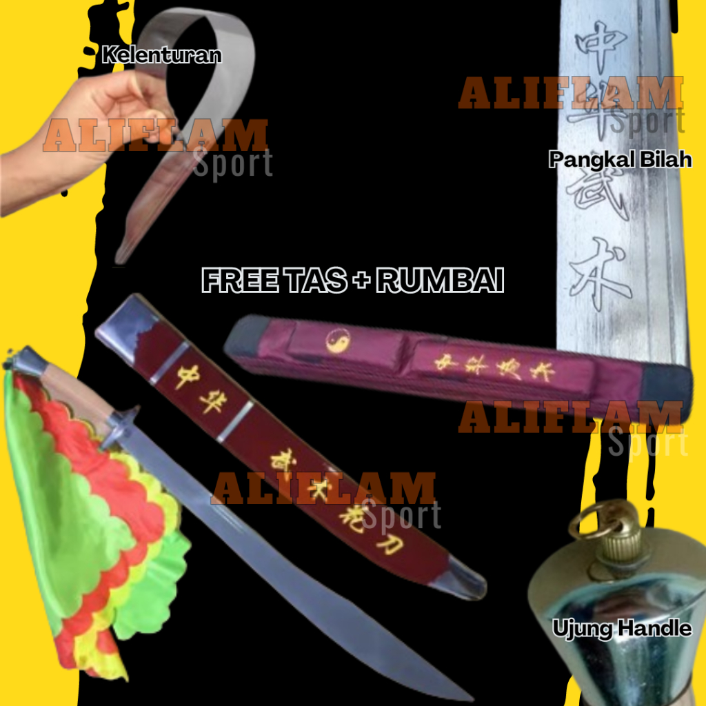 DAOSHU Wushu + RUMBAI + Grip Karet Handle + Tas Daoshu Wushu EXCLUSIVE Kungfu (DAOSHU Single)