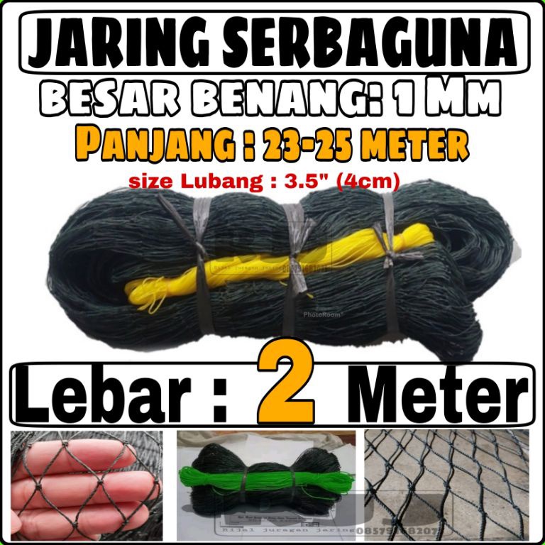 KODE D98P jaring ayam lebar 2 meter x panjang 25 meter  waring jaring bola  net bola  jaring pagar a