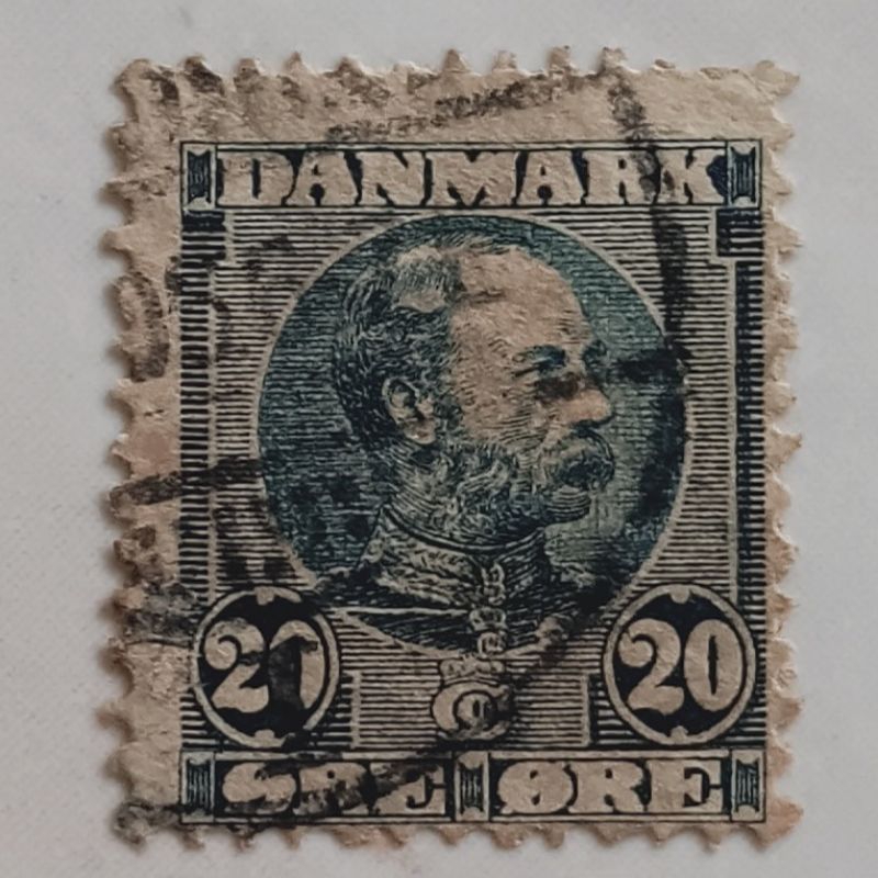 

(AA) Perangko Denmark 1904 King Christian IX 20 øre Used