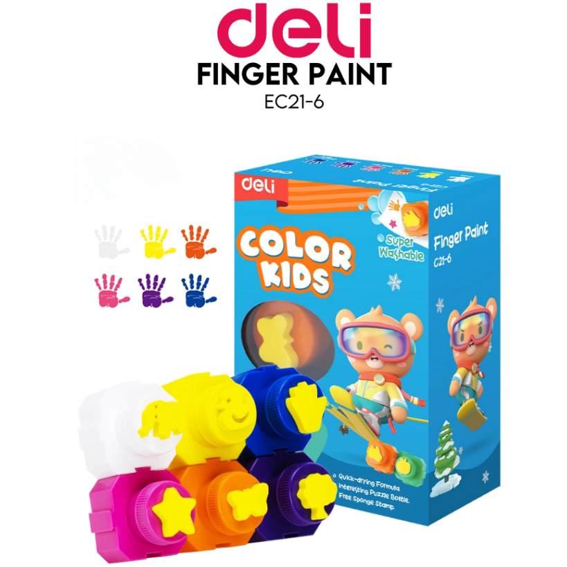

DELI Cat Lukis Finger Paint C21-6 6 Warna