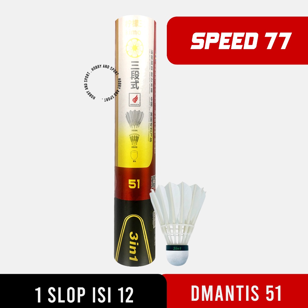 KODE U36Q Shuttlecock 3in1 Dmantis D51 Import SPEED 77