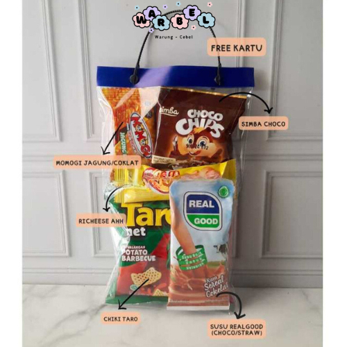 

SNACK ULTAH Bingkisan ulang tahun anak/snack ulang tahun anak/ souvenir snack anak FREE KARTU/paket ekonomis snack anak