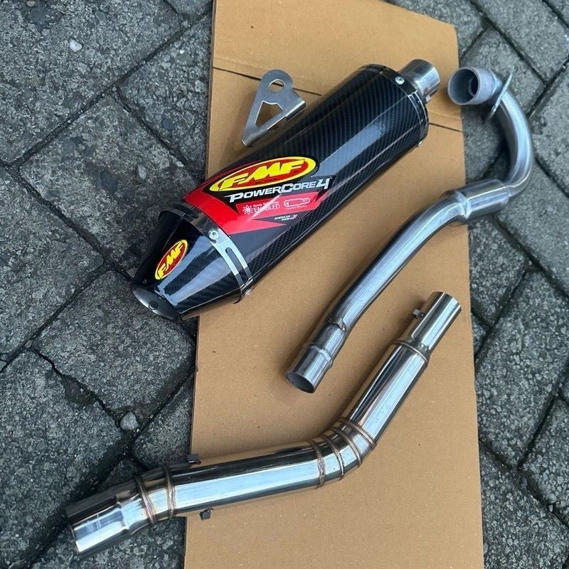 Knlpot FMF power core4, full carbon untuk Klx, dtrecker,crf, wr155