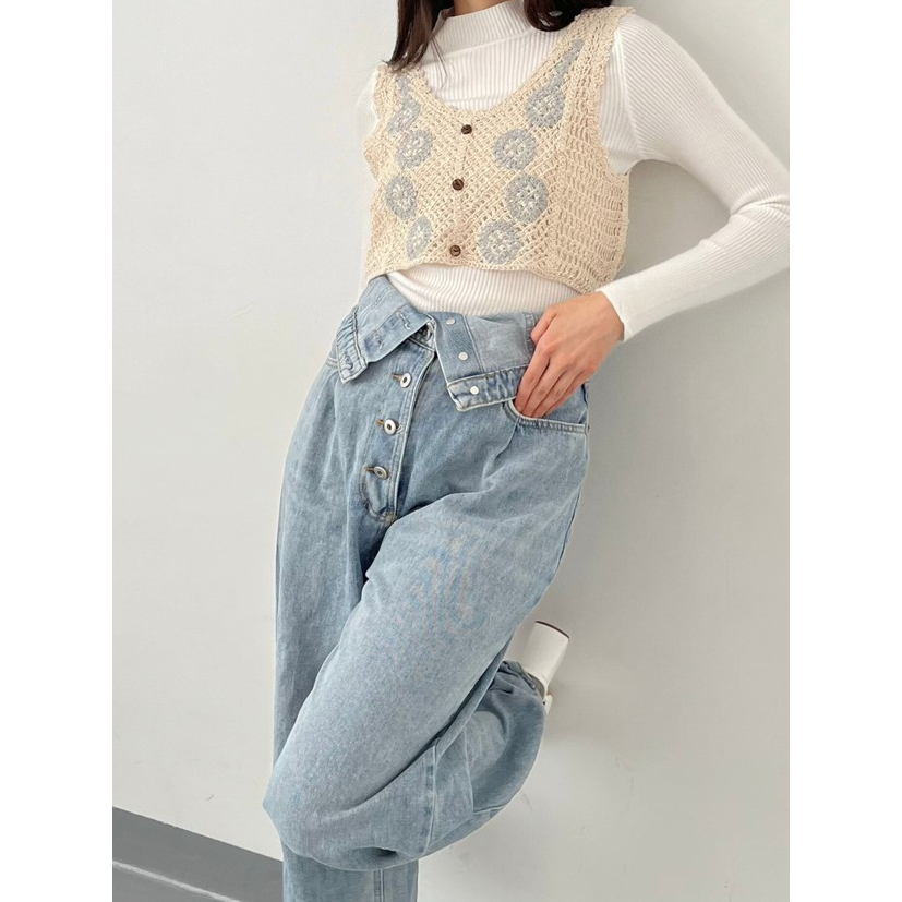 CHRISTY CROCHET VEST PINKDOSE IMPORT PREMIUM #31103