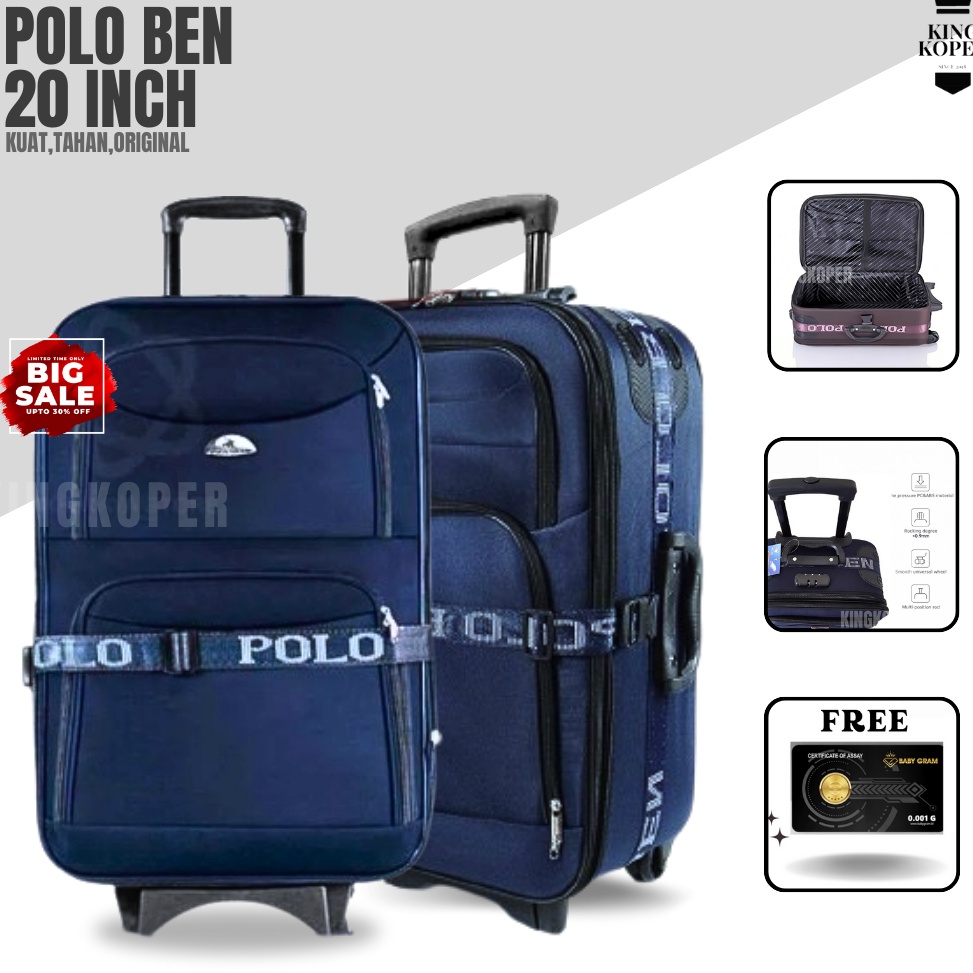 Siap Kirim Koper Polo 2 inch Polo  koper kain  koper bagasi  koper murah  koper bahan  tas koper
