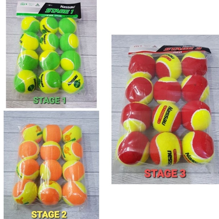 KODE Y78G Bola Tenis Nassau Junior Stage 1 Stage 2 Stage 3