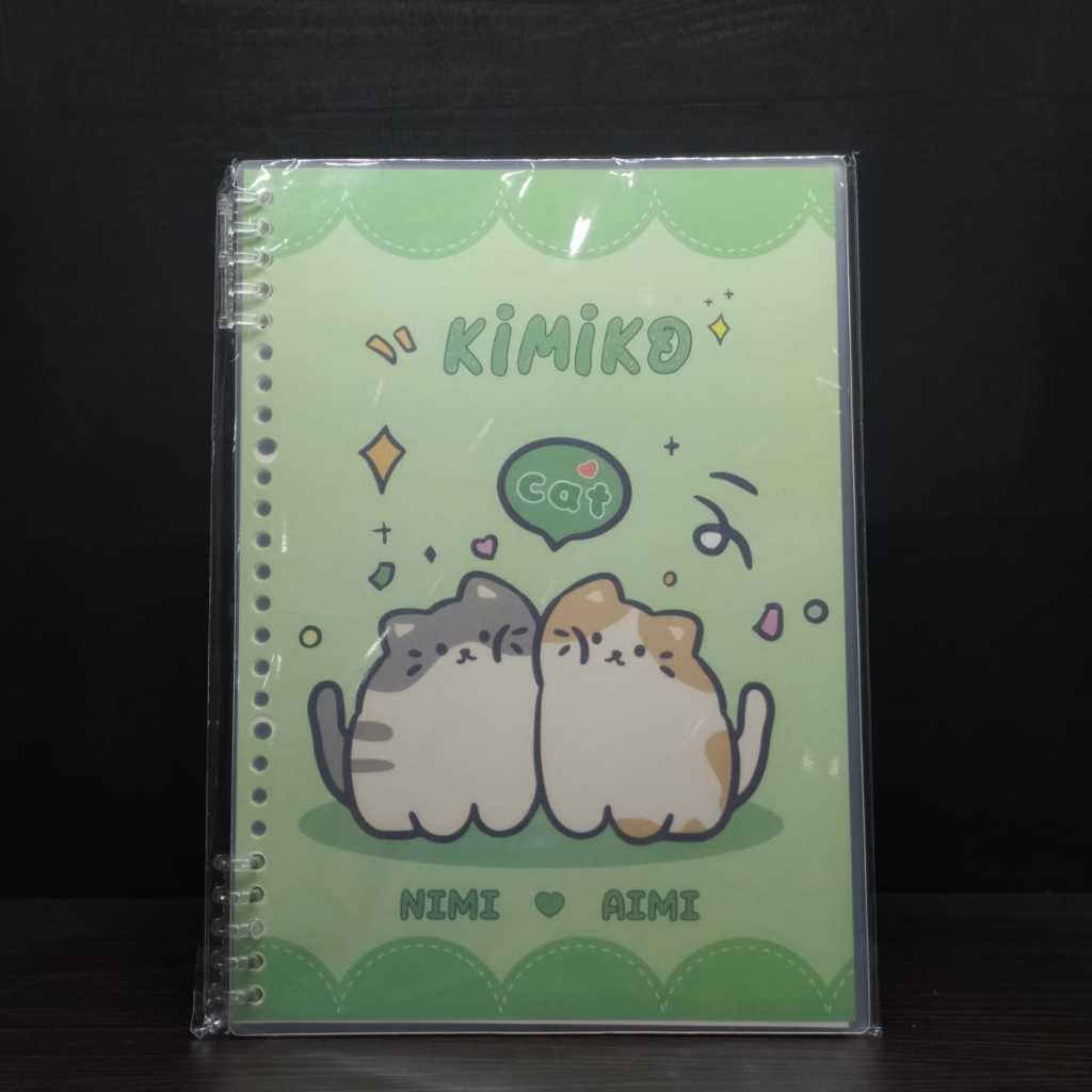 

Gramedia Kediri - Kako Kimiko Cat 10 Ring Notebook B5 Green