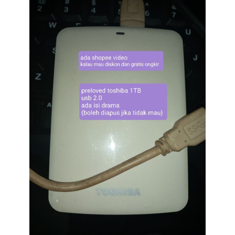 PRELOVED SEAGATE HARDISK MEMORI EKSTERNAL 500GB TOSHIBA HARDISK MEMORI EKSTERNAL 1TB USB 2.0