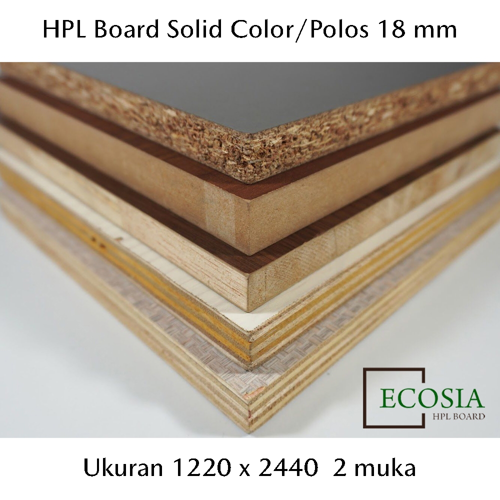 HPL Board 2 muka 1220 x 2440 Corak Solid Color/Polos, Glue E 0