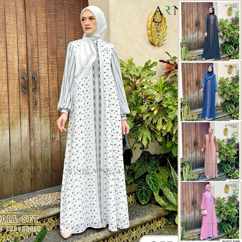 Gamis Rizqia Set Dress Original by Arniz Collection