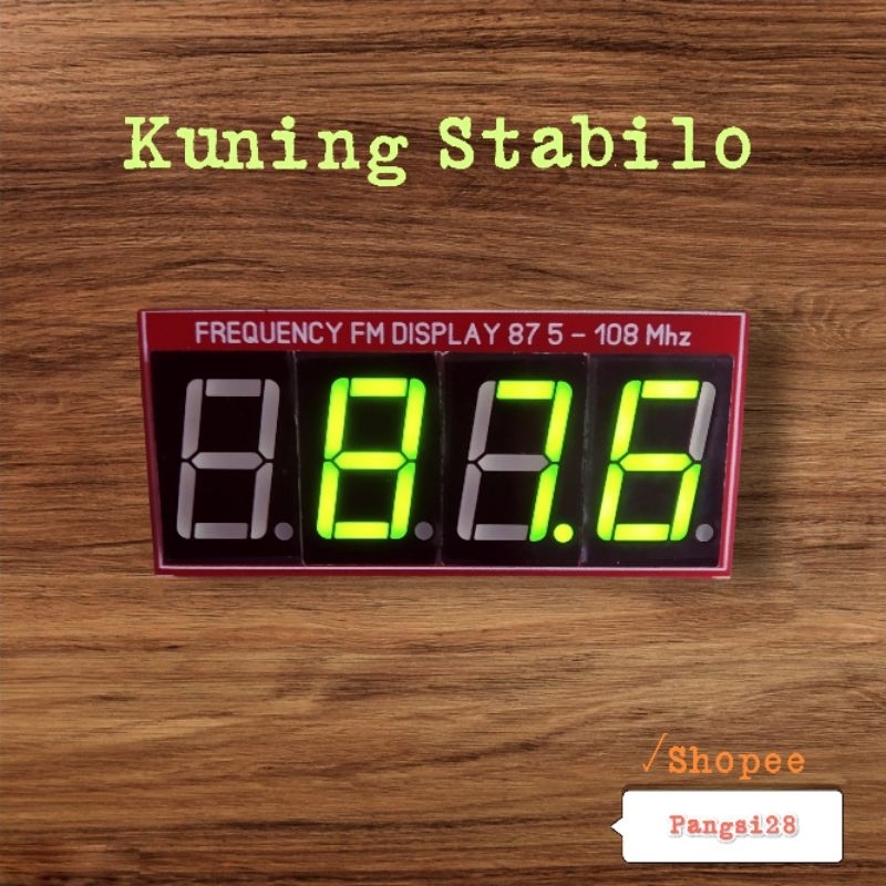 Frequency Counter FM Digital Display 4 Digit - Kuning Stabilo