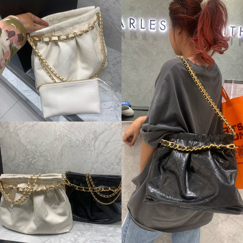 slingback bisa bagpack croco mengkilap mirip chenelll bestseller charles&keith originalstore |jastip