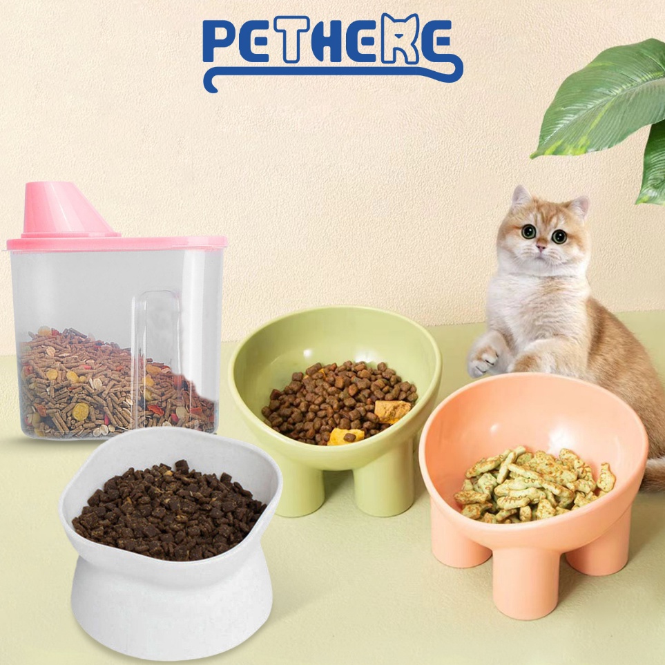 Baru Kejutan  PT Pet Food Storage Feeder Bowl Tempat Penyimpanan Makanan KucingTempat Makan Kucing T