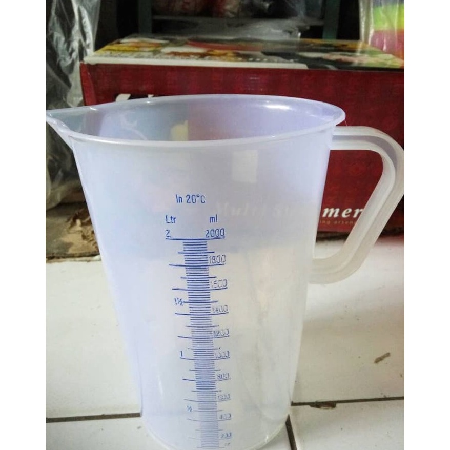 GELAS UKUR  GELAS TAKARAN 2 LITER GREEN LEAF SANGAT TEBAL