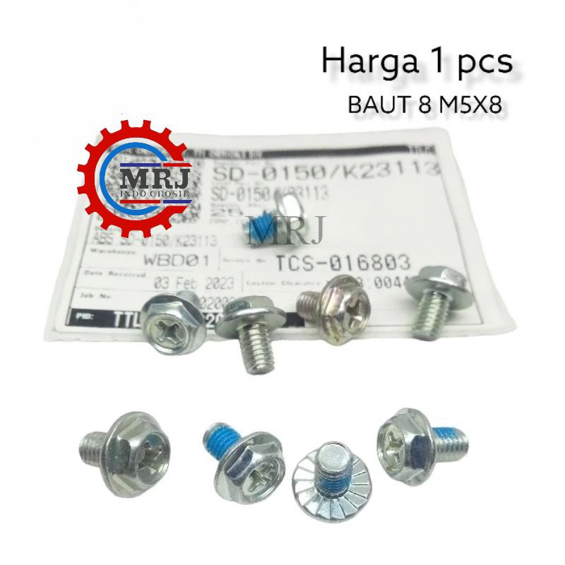 baut flange M5 pendek payung baut kunci 8 pendek topi obeng