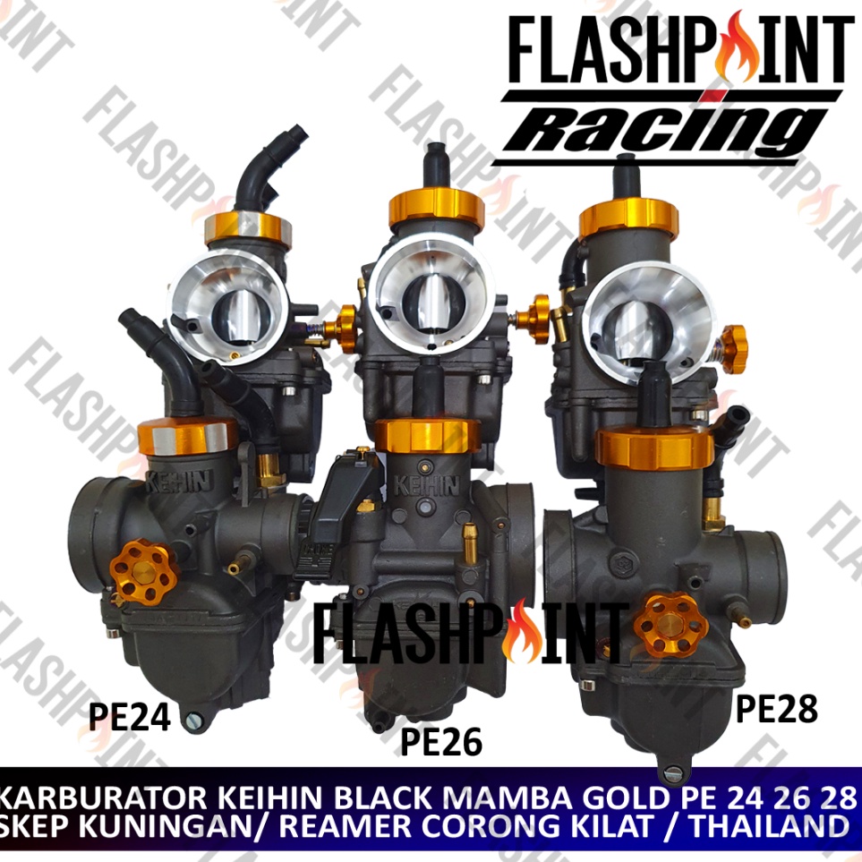 COD KARBURATOR KEIHIN NSR MAMBA HITAM BLACK PE 24 26 28 GRADE SKEP KUNINGAN KABULATOR KARBU PE24 PE2