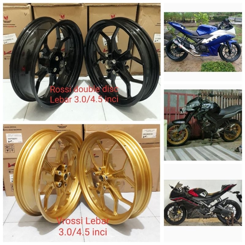 Velg V rossi triple disc New Vixion Nvl Nva R15 old V1 V2 pelek Vrossi double disc R15 Vixion Lebar 