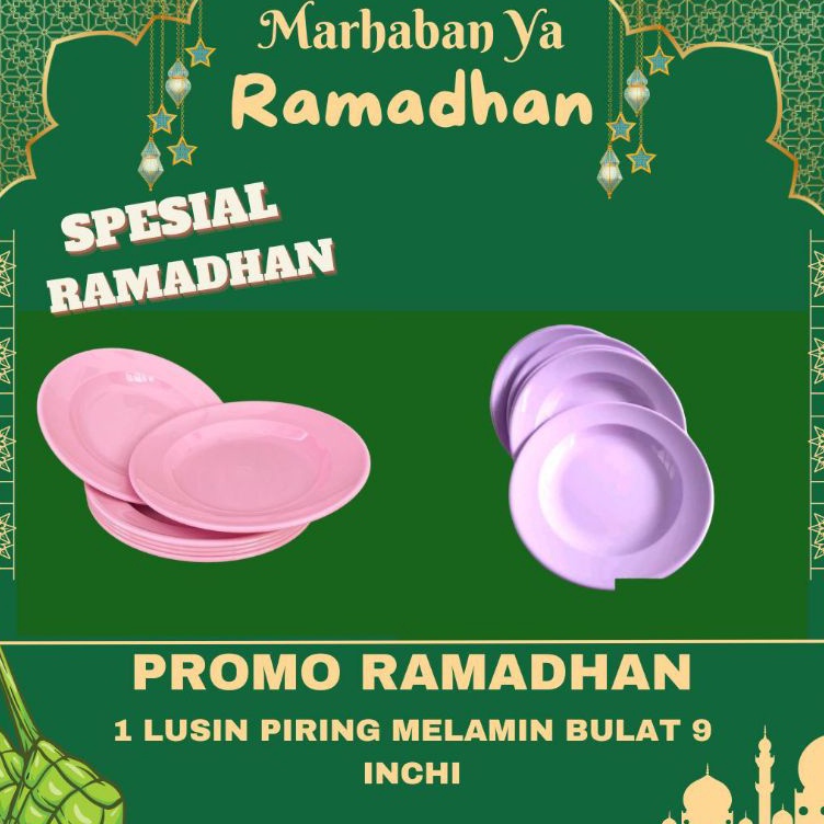 PROMO 1 LUSIN 12 PCS PIRING MAKAN MELAMIN  PIRING MAKAN MELAMIN  COD PIRING MAKAN