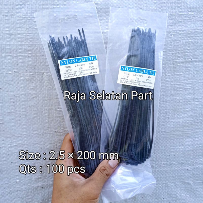 

Kabel Tis Tali Tis Ties 2.5 × 200mm isi 100pcs