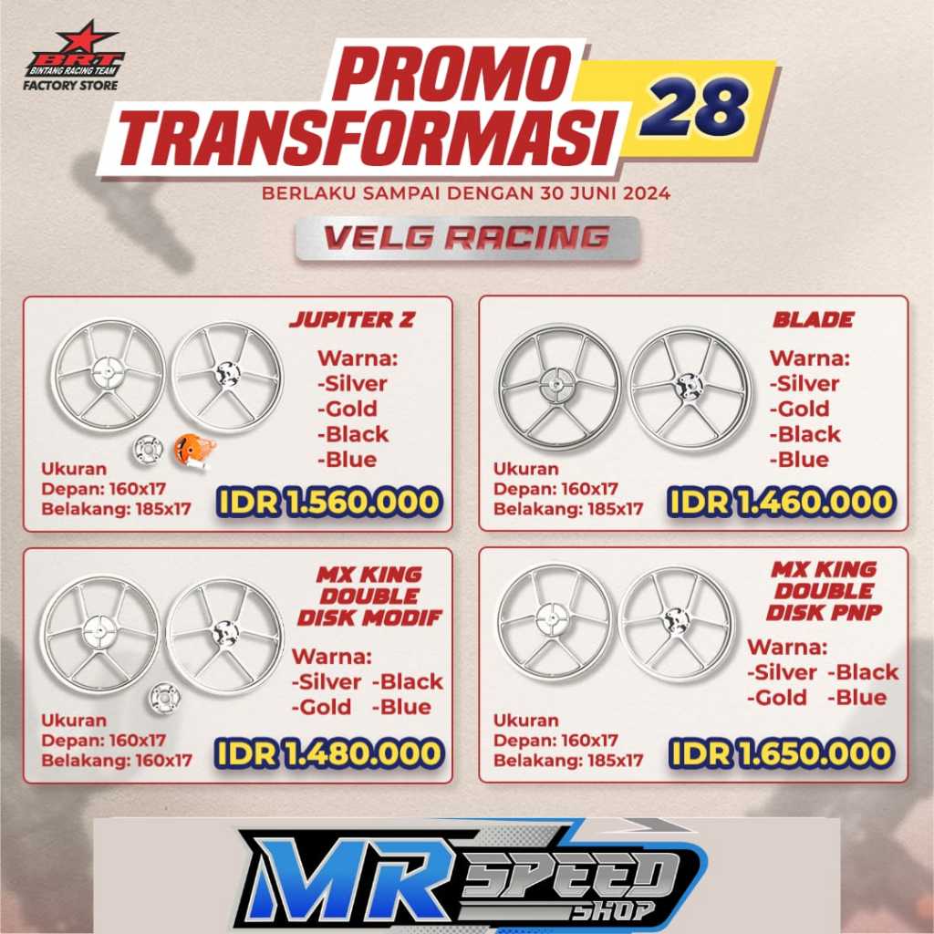 VELG RACING CHEMCO BRT JUPITER Z / BLADE / MX KING