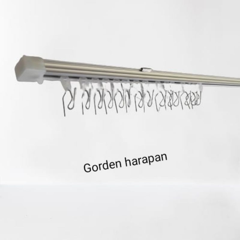 batang vitrase gorden batang kotak alumunium full set