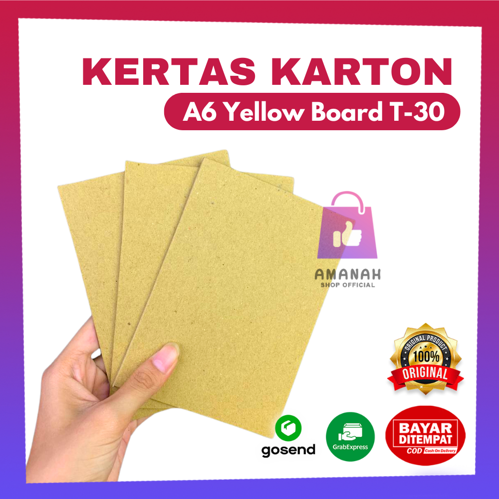 

Kertas Karton Yellow Board A6 T 30 Tebal 2mm | Kertas Karton Board Kuning No.30 Ukuran A6 | Kertas Karton Board Packing Photocard Ukuran 10.5 x 15 cm | Kertas Cover Undangan