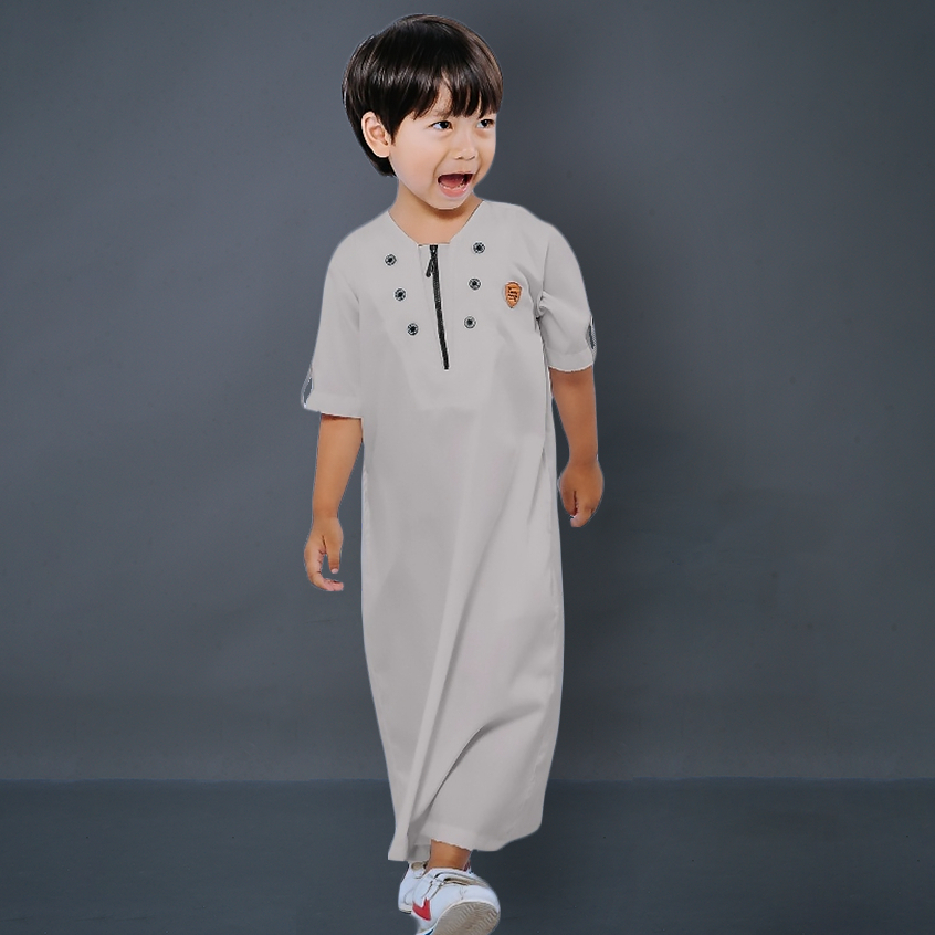 BIG PROMO KAWAN MUSLIM - JUBAH GAMIS ANAK LAKI PREMIUM USIIA 1-14 TAHUN WARNA HIJAU ARMY LENGAN