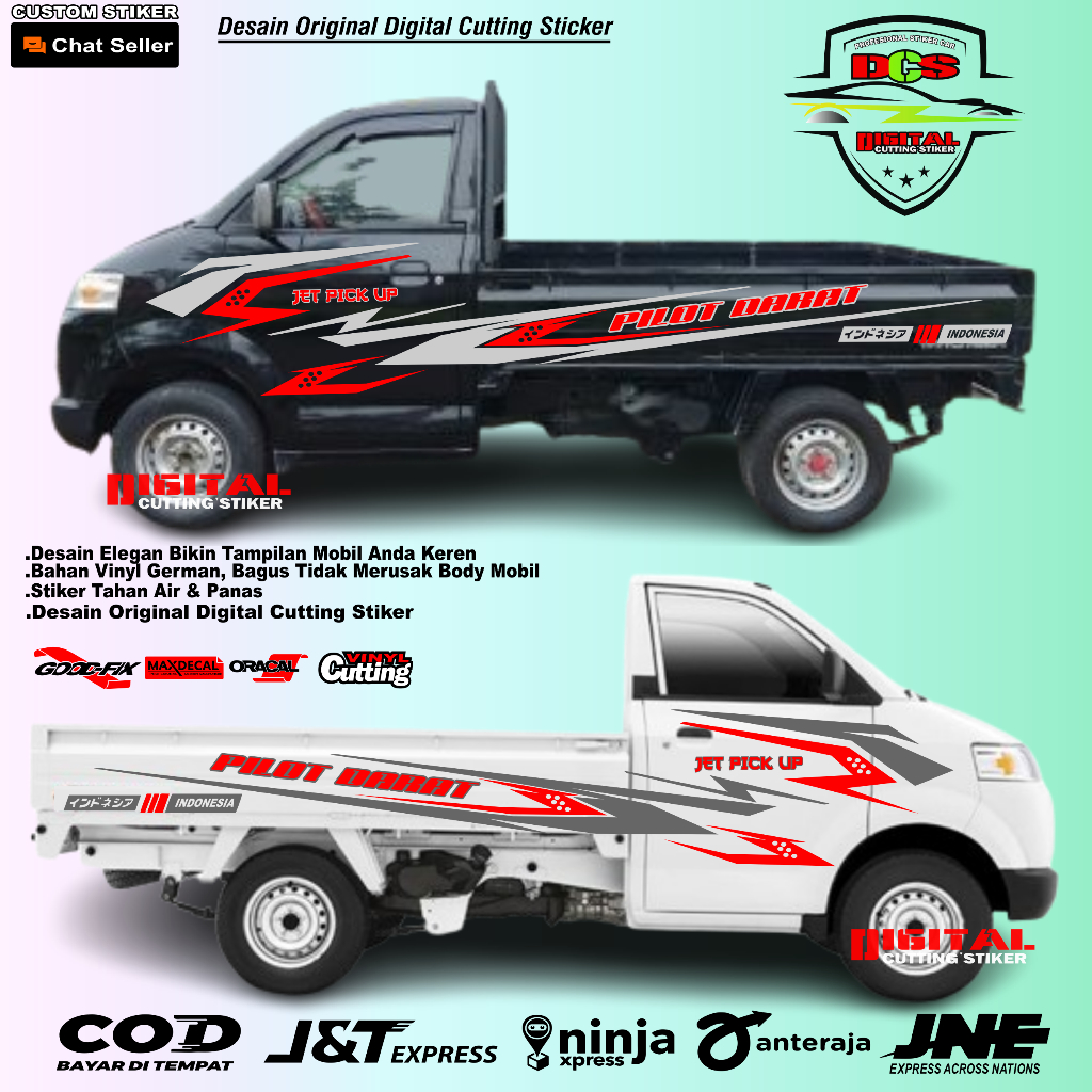 Cutting Stiker Mobil Pickup Apv Stiker Striping PILOT DARATStiker Mobil Pickup Suzuki Apv