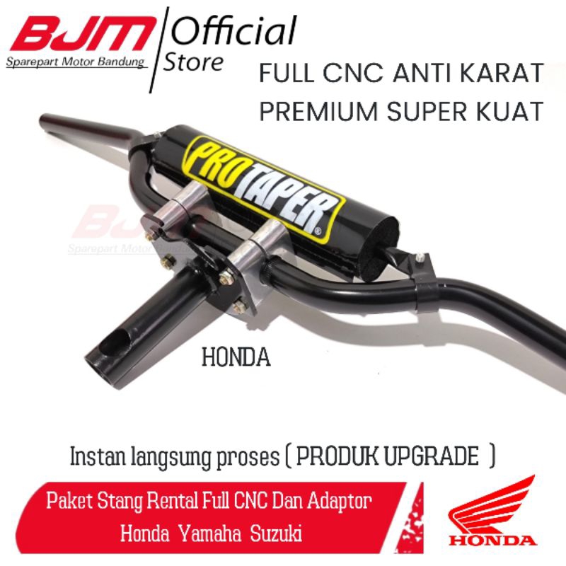 PAKET STANG PROTAPER FULL CNC STANG TRAIL DAN DUDUKAN ADAPTOR HONDA DAN YAMAHA ALL MATICK ALL BEBEK