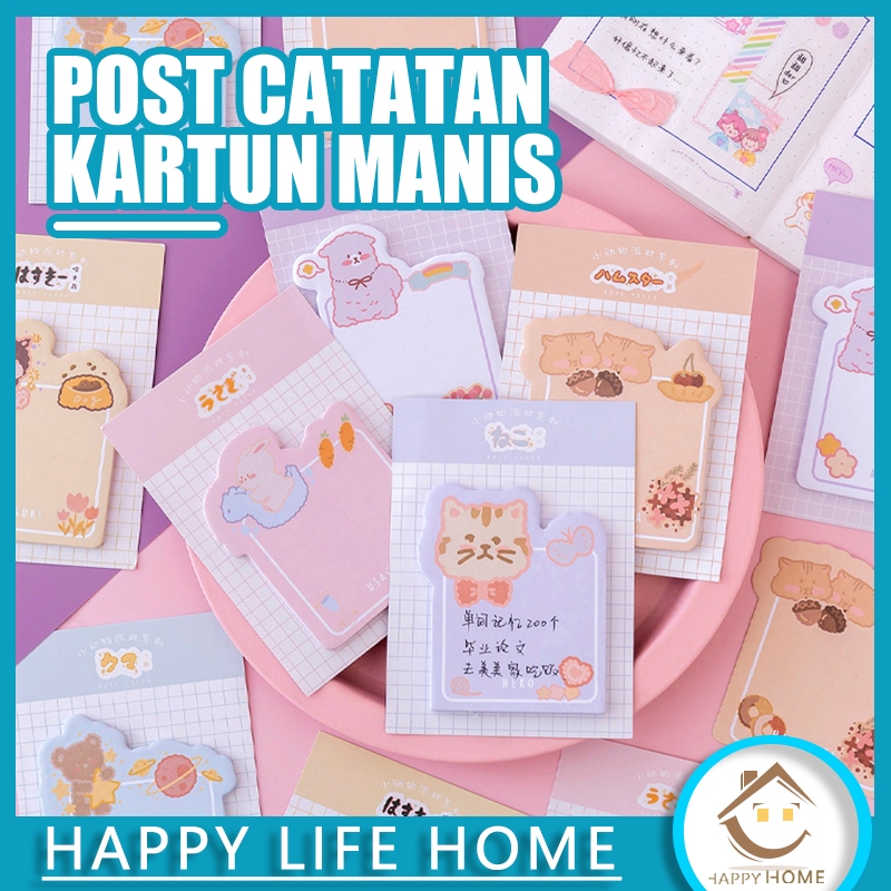 

J2 - Sticky Catatan stik hewan kecil Notes paper lucu Memo