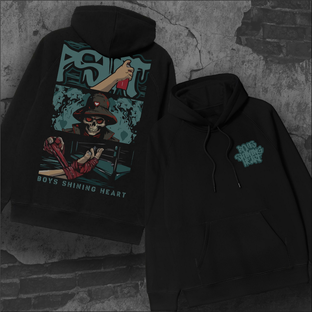 Hoodie Boys Shining Heart Psht - Kaos Sablon Plastisol Tosca - Kaos Terbaru Psht