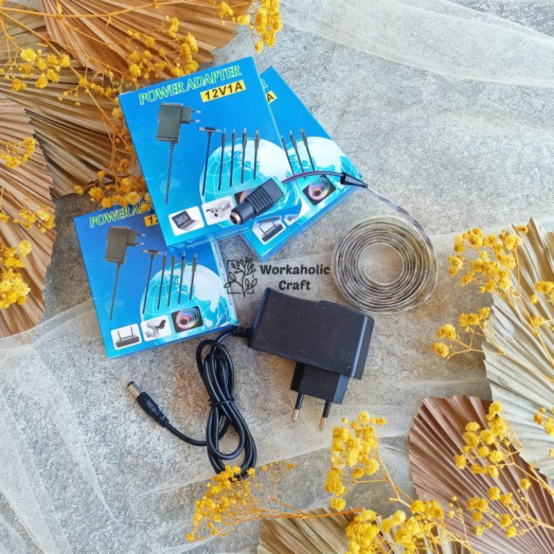 Paket Lampu LED Adaptor + Lampu Strip Lampu Mahar Bahan Dekorasi Mahar