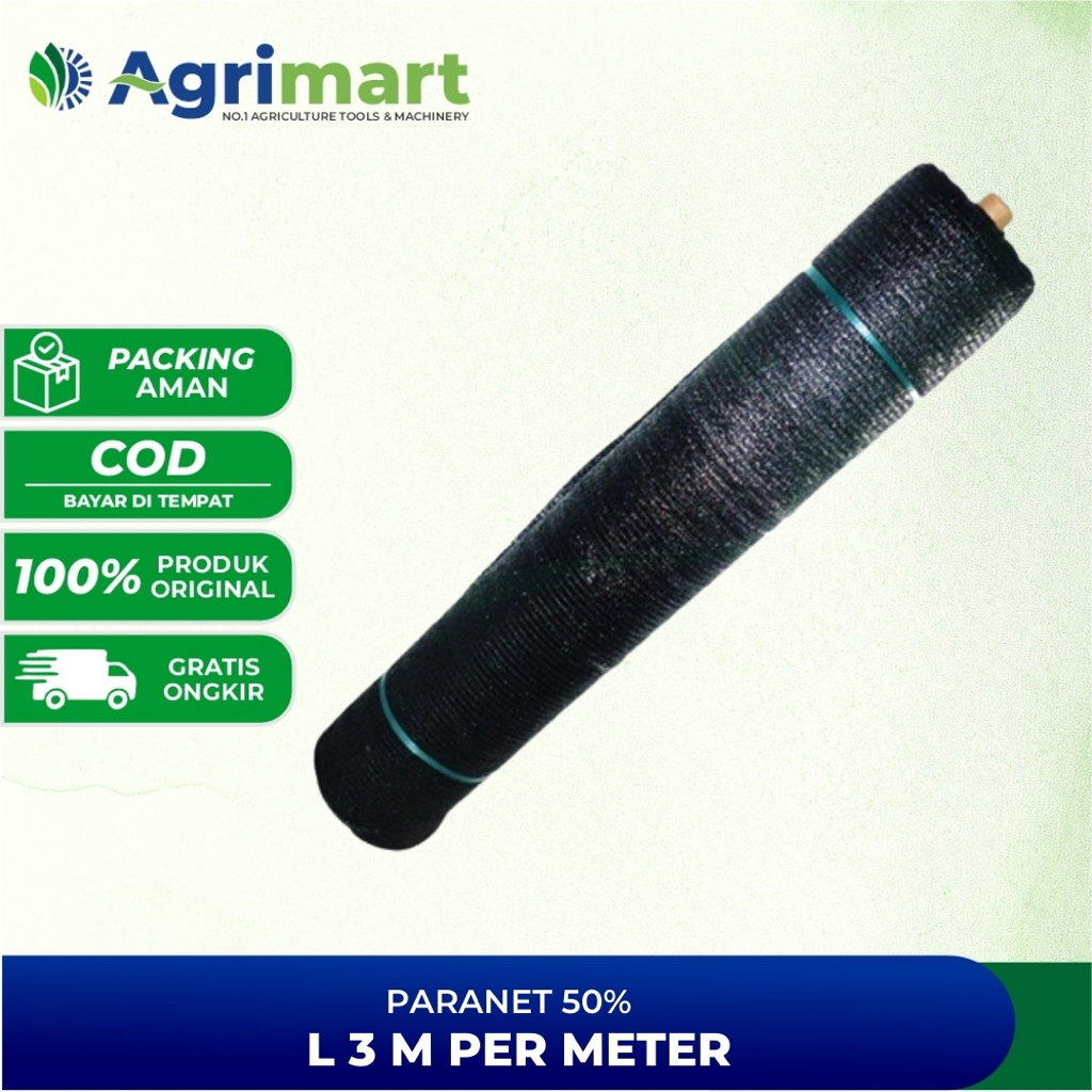 Paranet 50% Lebar 3 Meter Jaring Tanaman Eceran Per Meter