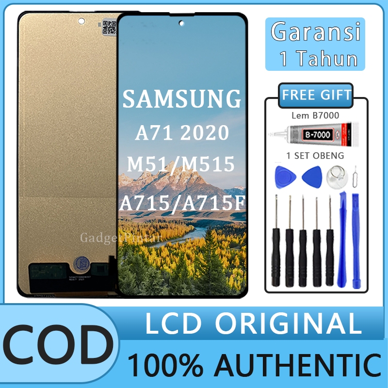 【Original OEM】 LCD SAMSUNG A71 2020/A715F/M51 FULLSET Touchscreen NEW ATS Grosir(Garansi 1 tahun)