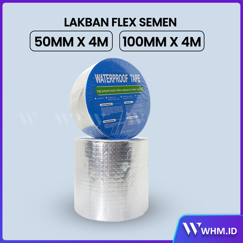 

Aluminium Foil Butyl Rubber Waterproof Tape / Lakban aluminium Anti Bocor / FLEX TAPE SEMEN