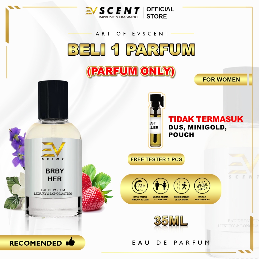 EV SCENT - Parfum Wanita Aroma Tahan Lama Inspired By BRBRY HER - Identik Original | Eau De Parfum
