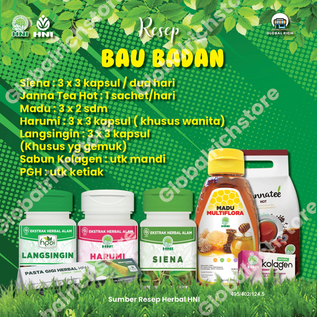 Resep Herbal Atasi Bau Badan, Eksim, Sembelit, Flek paru paru anak SIENA HNI HPAI