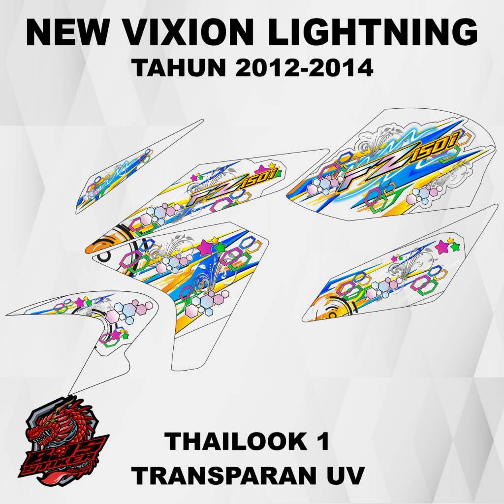 Striping NVL new vixion lightning t1 - Stiker Decal transparan yamaha NVL new vixion lightning t1