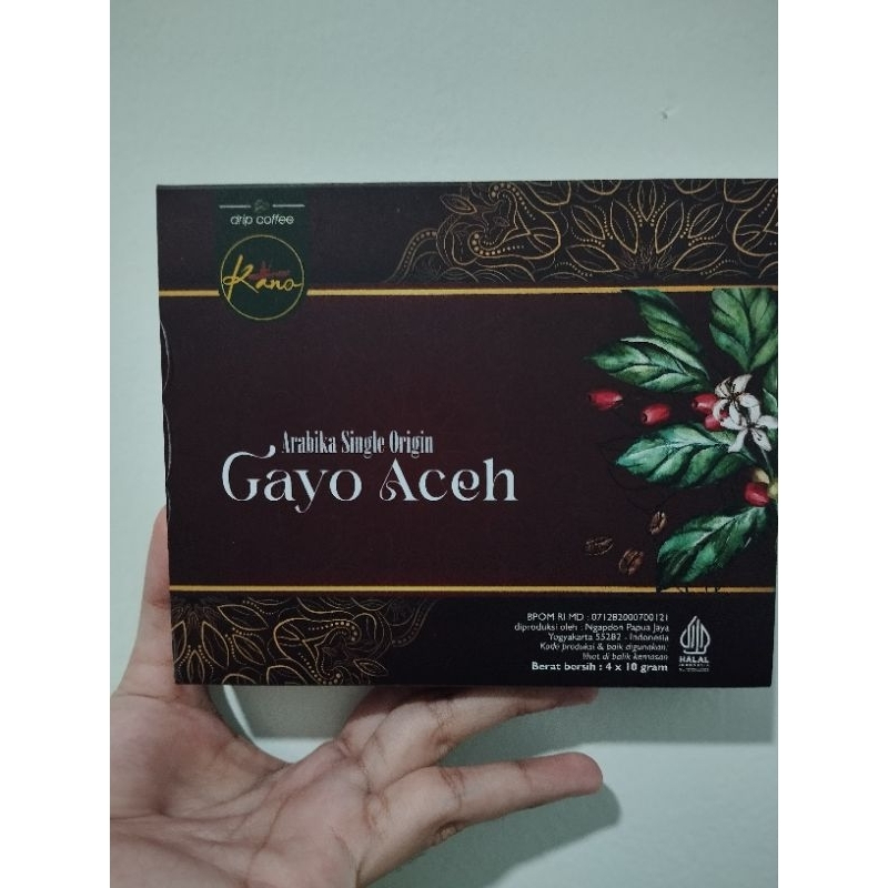 

Kopi Arabica Gayo Aceh Drip Box 4 Sachet x 10g