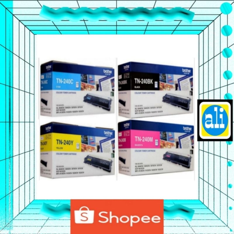 PAKETAN TONER BROTHER TN-240BK TN-240C TN-240Y TN-240M ORIGINAL