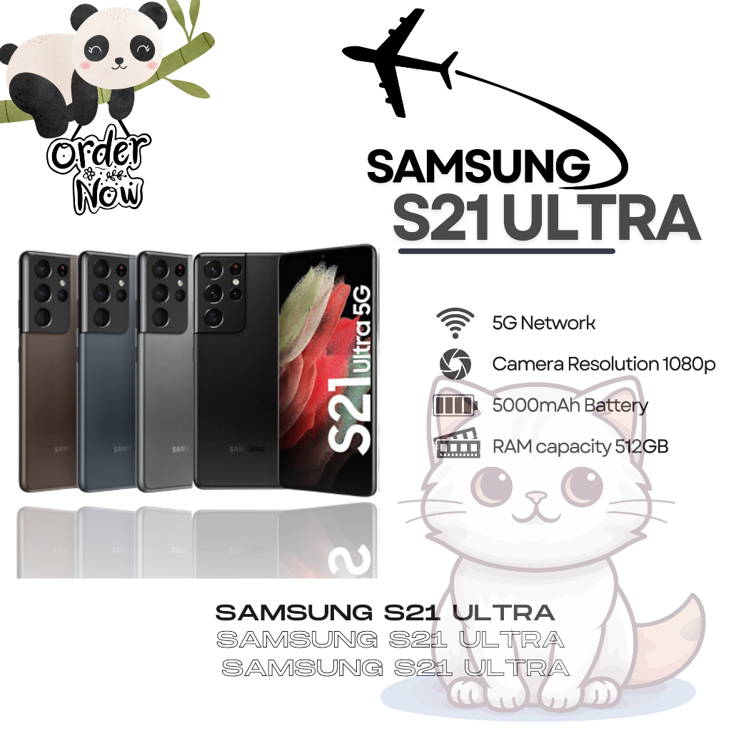 Samsung Galaxy S21 Ultra [SINYAL PERMANEN] 8/128GB GOOD CONDITIONS Second BEKAS ORIGINAL 100% MULUS NORMAL FULLSET