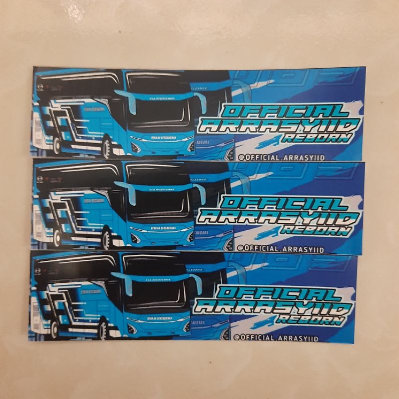 

3pcs Sticker Bus Stiker Bis Anti Air Arrasyiid
