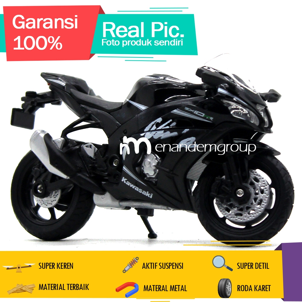 Diecast Miniatur Mainan Motor Kawasaki Ninja ZX10RR