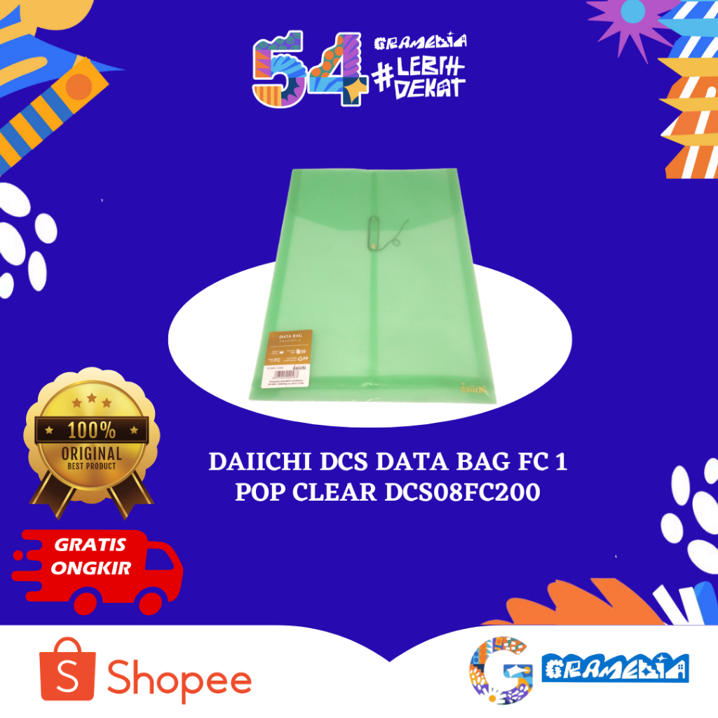 

Gramedia Bogor - Daiichi Dcs Data Bag Fc 1 Pop Clear Dcs08Fc200