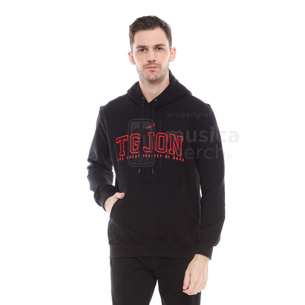 Musica Merch - Hoodie Pullover Original Noah TGJON Bordir Hitam