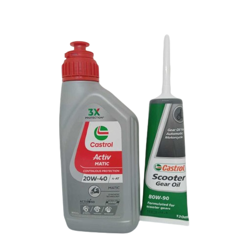 Paket Oli Castrol Matic 20W 40 800ml + Oli Gardan Castrol 120ml