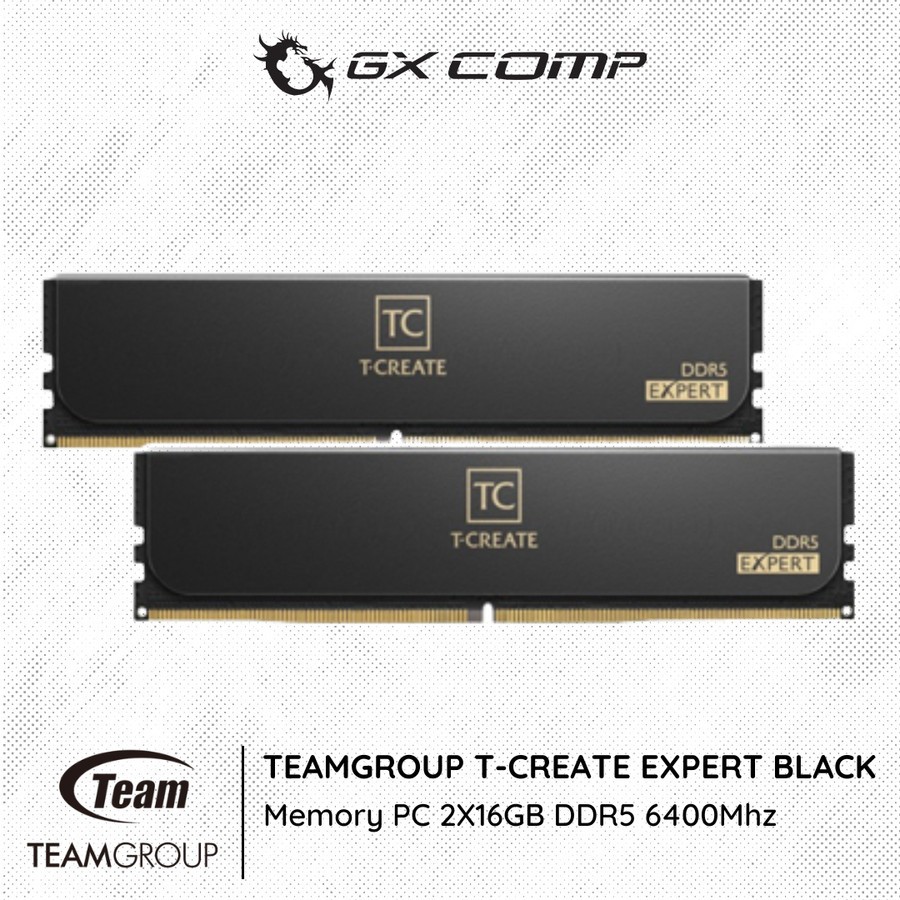 Teamgroup Memory T-CREATE EXPERT DDR5 2x16GB 6400Mhz - Black