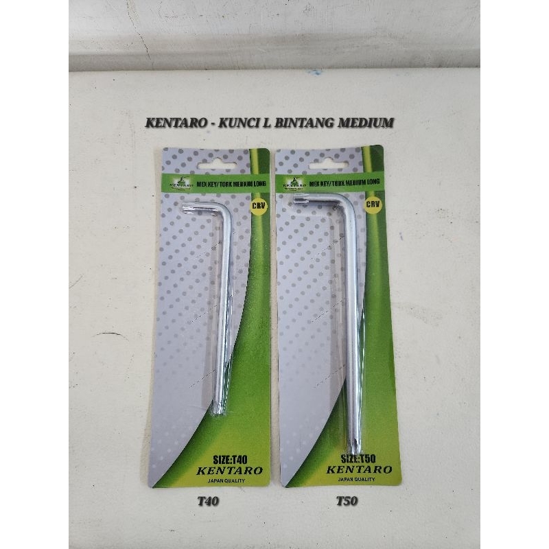 Kentaro Kunci L Bintang T40 T50 / Kunci L Bintang Satuan Medium Long T40 T50