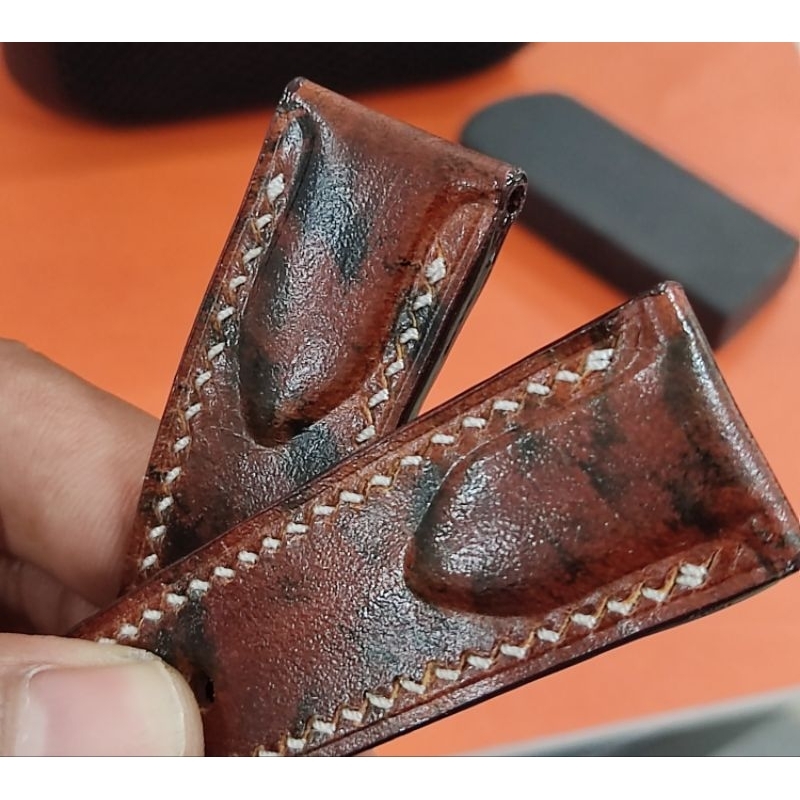 STRAP KULIT HANDMADE, TALI JAM TANGAN KULIT ASLI, KALEP JAM TANGAN KULIT