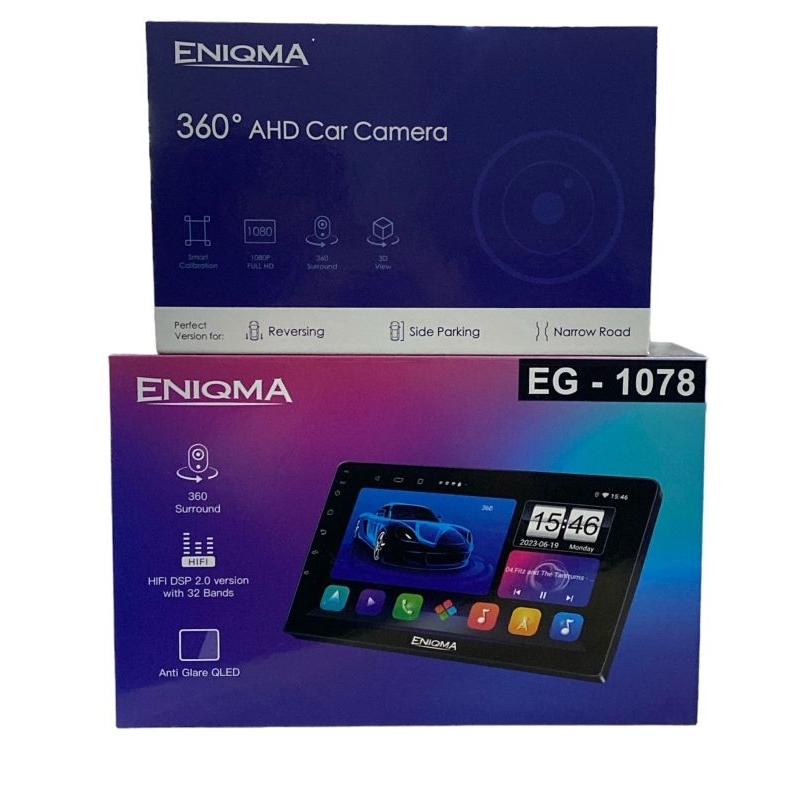 HEADUNIT ANDROID ENIQMA 1078 EG1078  10 INCH QLED + ENIGMA CAM 360